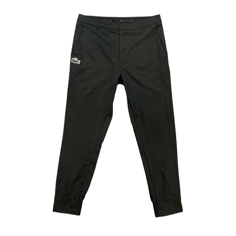 Lacoste Sport Pants Mens Medium Black Tapered Fit Ultra Dry Stretch Golf Jogger